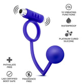 Penetrator Anal Ball with Vibrating Cock Ring Anal Beads and Balls